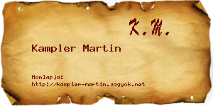 Kampler Martin névjegykártya
