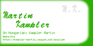 martin kampler business card